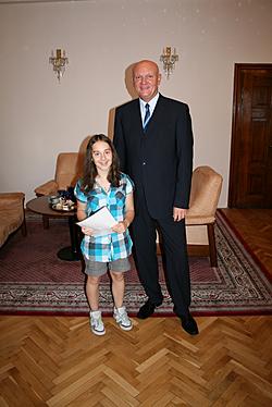 8.6.2010 Starosta Luboš Jedlička ocenil Dianu Augustinovou
