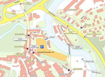 Mapa - dopravní uzavírky spojené s koncertem MHF (20.8.2011)