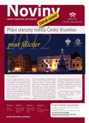 Noviny města Český Krumlov - prosinec 2011