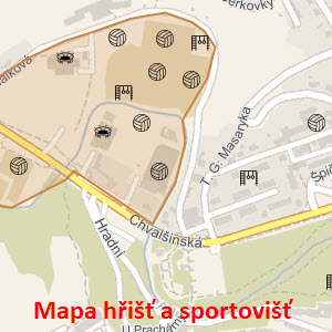 Sportovani kachle mapa