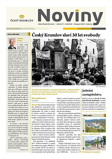 Noviny města Český Krumlov, listopad 2019