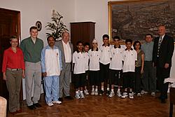 Badmintonový tým z Indie na radnici, foto: Jitka Augustinová 