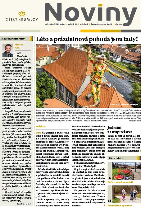 Noviny města Český Krumlov, červenec - srpen 2021