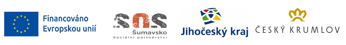 Logo Financováno EU SOS Šumavsko Jihočeský kraj ČK, zdroj: OSVZ, foto: Lenka Dušková